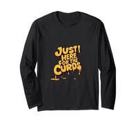 Just Here For The Cheese Curds State Fair divertente Carnevale Maglia a Manica