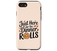 Just Here for the Dinner Rolls Retro Thanksgiving Fall Leaf Custodia per iPhone SE (2020) / 7/8
