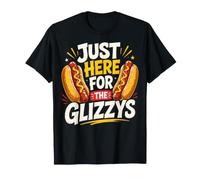 Just Here for The Glizzys Funny Hot Dog Cookout Humor Maglietta