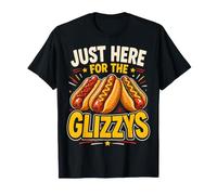 Just Here for The Glizzys Funny Hot Dog Cookout Humor Maglietta