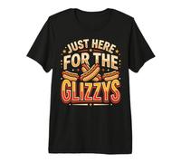 Just Here for The Glizzys Funny Hot Dog Cookout Humor Maglietta Premium