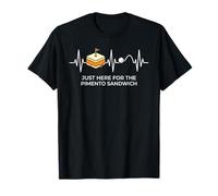 Just Here for The Pimento Sandwich Golf Funny Heartbeat ECG Maglietta