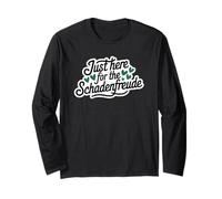 Just Here for the Schadenfreude German Joke Maglia a Manica