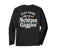 Just Here for The Schitzengiggles Funny German Octoberfest Maglia a Manica