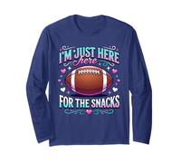 Just Here for The Snacks Football Americano Divertente Donne Bambini Maglia a Manica