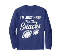 Just Here for The Snacks Football Americano Divertente Donne Bambini Maglia a Manica