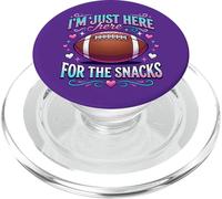 Just Here for The Snacks Football americano Divertente Donne Bambini PopSockets PopGrip per MagSafe