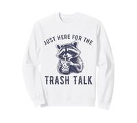 Just Here for The Trash Talk Divertente Procione Vintage Sarcastico Felpa