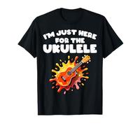 Just Here for Ukulele Chitarra Hawaiana Musicista Musica Maglietta