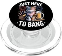 Just Here To Back Cat Fireworks Independence Day 4 luglio PopSockets PopGrip per MagSafe