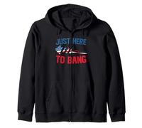 Just Here To Bang Firework America Indepedence Day 4th July Felpa con Cappuccio