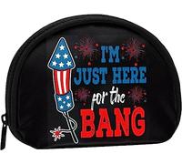 Just Here To Bang July Of 4th Independence Day Donne e ragazze Cute Fashion Portamonete Portamonete Portamonete Portachiavi