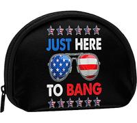 Just Here To Bang July Of 4th Independence Day Donne e ragazze Cute Fashion Portamonete Portamonete Portamonete Portachiavi