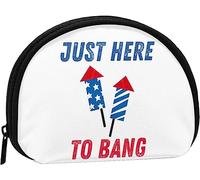 Just Here To Bang July Of 4th Independence Day Donne e ragazze Cute Fashion Portamonete Portamonete Portamonete Portachiavi