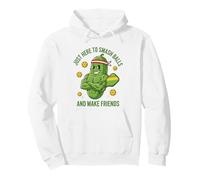Just Here to Smash Ball Fake Friends Funny Pickle Pickleball Felpa con Cappuccio