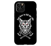 Just Here To The Vibe Wolf Head Red Eyes Asse incrociate Custodia per iPhone 11 Pro