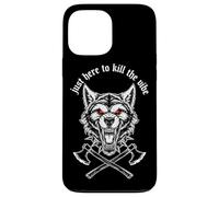 Just Here To The Vibe Wolf Head Red Eyes Asse incrociate Custodia per iPhone 13 Pro Max