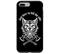 Just Here To The Vibe Wolf Head Red Eyes Asse incrociate Custodia per iPhone 7 Plus/8 Plus