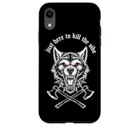 Just Here To The Vibe Wolf Head Red Eyes Asse incrociate Custodia per iPhone XR