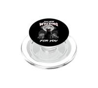 Just Here Waiting For You Black Cat Devil Moon Halloween PopSockets PopGrip per MagSafe