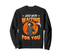 Just Here Waiting for You Grim Reaper Halloween Costume Felpa
