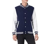 Just Hoods - Giacca College "Varsity Jacket", unisex Oxford Navy/bianco. XXL