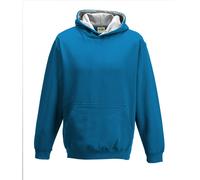 Just Hoods Kids Felpa Contrast Two Tone Con Cappuccio Pullover Multicolore