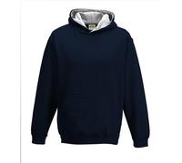 Just Hoods Kids Felpa Contrast Two Tone Con Cappuccio Pullover Multicolore