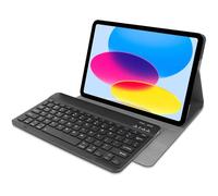 Just IN Case | Custodia per iPad 2025 (11th Gen) / iPad 2022 (10th Gen) (con tastiera Bluetooth QWERTY, protettiva e regolabile per tablet, professionale e versatile) colore nero