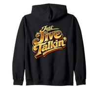 Just Jive Talkin' Retro Soul 80s Funk Disco Tipografia Felpa con Cappuccio