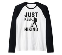 Just Keep Escursionismo Zaino in Spalla Campeggio Trekking Escursionista Maglia con Maniche Raglan