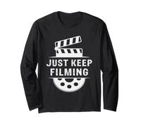 Just Keep Filming Regista Video Film Maglia a Manica