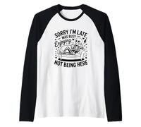 Just Keep Going Citazione Motivazionale di Allenamento Fitness Maglia con Maniche Raglan