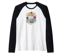 Just Keep Knitting Funny Knitter Hobby Crafter Gift Maglia con Maniche Raglan