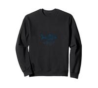 Just Keep Swimming Shark | Oceano Motivazionale Felpa, Unisex per Adulti, Nero, S