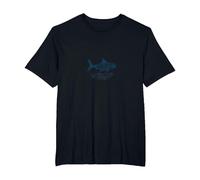 Just Keep Swimming Shark | Oceano Motivazionale Maglietta, Uomo Taglie Grandi, Nero, 3X Tall