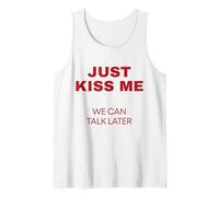 Just Kiss Me - We Can Talk Later Collage Design Simpatico Canotta