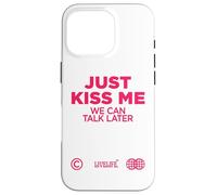 JUST KISS ME. WE CAN TALK LATER Love San Valentino BACKPRINT Custodia per iPhone 16 Pro