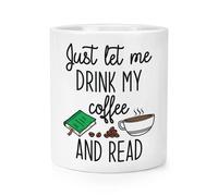 Just Lasciare Me Bevanda My Caffè E Leggi Trucco Pennello Matita Pot Introvert