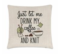 Just Lasciare Me Bevanda My Caffè E Maglia Cuscino Cover Introvert Lavoro a