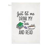 Just Lasciare Me Bevanda My Tè E Leggi Tè Telo Piatto Panno Divertente Bookworm