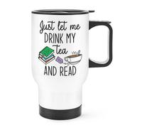 Just Lasciare Me Bevanda My Tè E Leggi Viaggio Tazza con Manico Bookworm