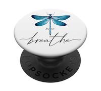 Just libellule insetti l'estate breathe respira dragonfly PopSockets PopGrip Adesivo