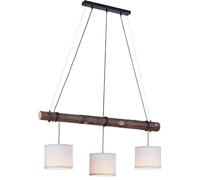 Just Light Bark lampada sospesa 3x40 W nero-legno-beige 11238-79