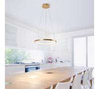 JUST LIGHT. GmbH Lampada LED a sospensione Circle, oro, Ø 39 cm JUST LIGHT. GmbH