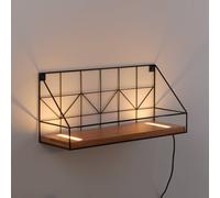 JUST LIGHT. GmbH Applique a LED con mensola in legno, 45x15cm JUST LIGHT. GmbH