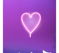JUST LIGHT. GmbH Applique LED Neon Herz, USB JUST LIGHT. GmbH