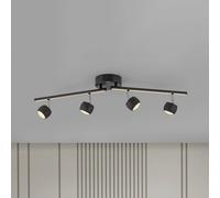 JUST LIGHT. GmbH JUST LIGHT. Faretto da soffitto a LED Jarik, a 4 luci, nero, 3.000 K JUST LIGHT. GmbH