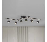 JUST LIGHT. GmbH JUST LIGHT. Faretto da soffitto LED Jarik, a 6 luci, nero, 3.000 K JUST LIGHT. GmbH