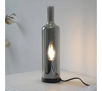 JUST LIGHT. GmbH JUST LIGHT. Lampada da tavolo Bottle, grigio fumo, vetro, E14 JUST LIGHT. GmbH